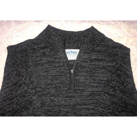 URBAN PIPELINE MENS SWEATER 1/2 ZIP UP - Picture 2 of 4